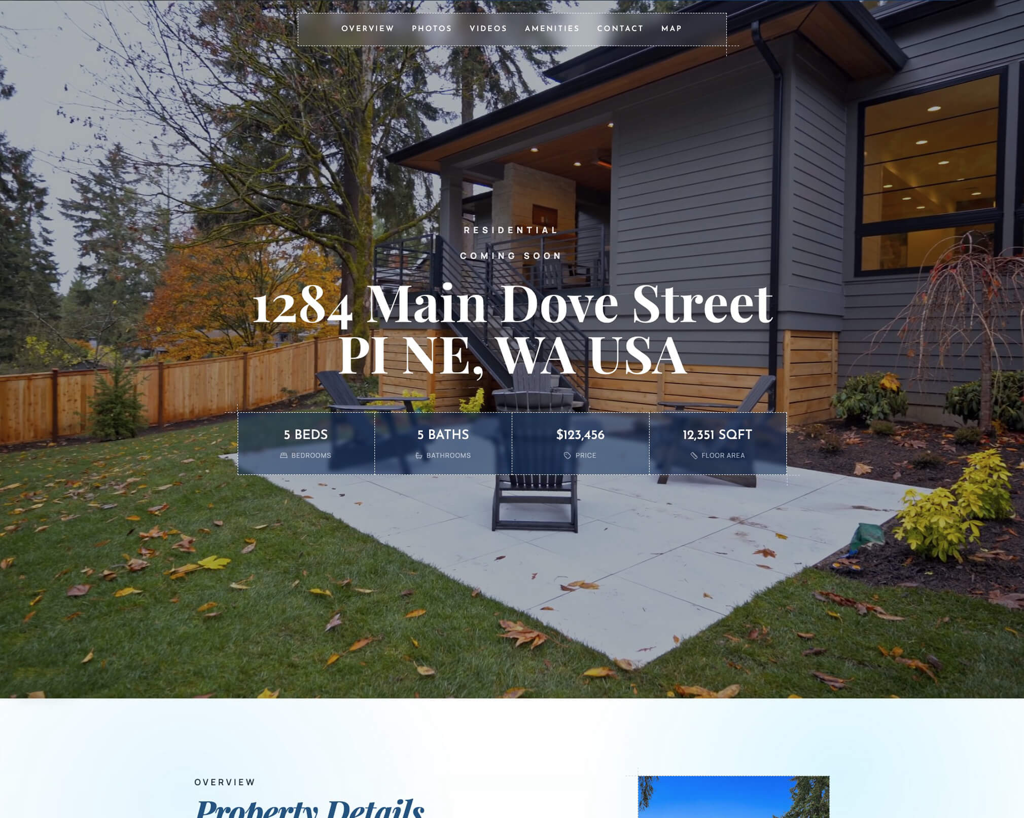 Cerulean website template preview