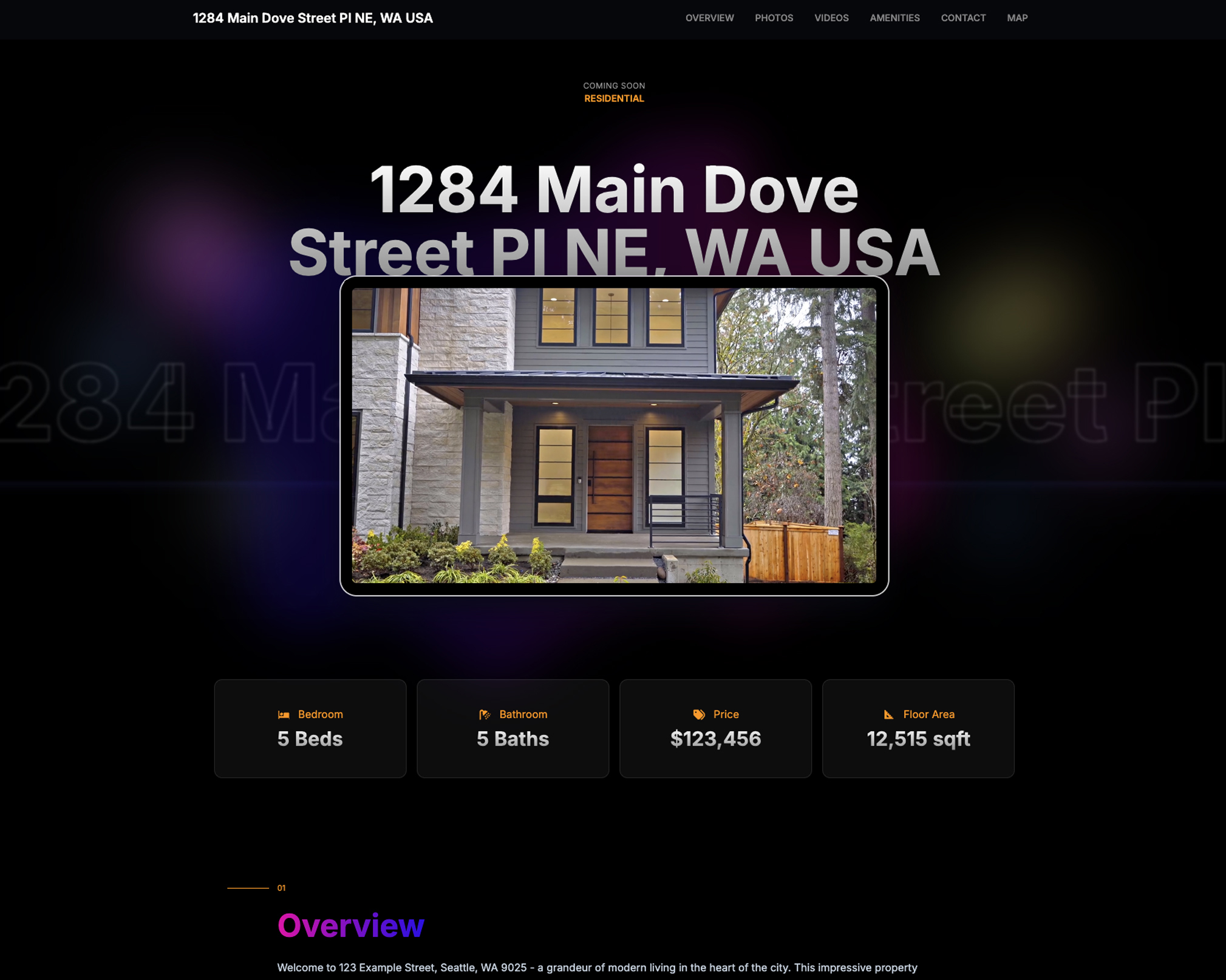Evoque website template preview