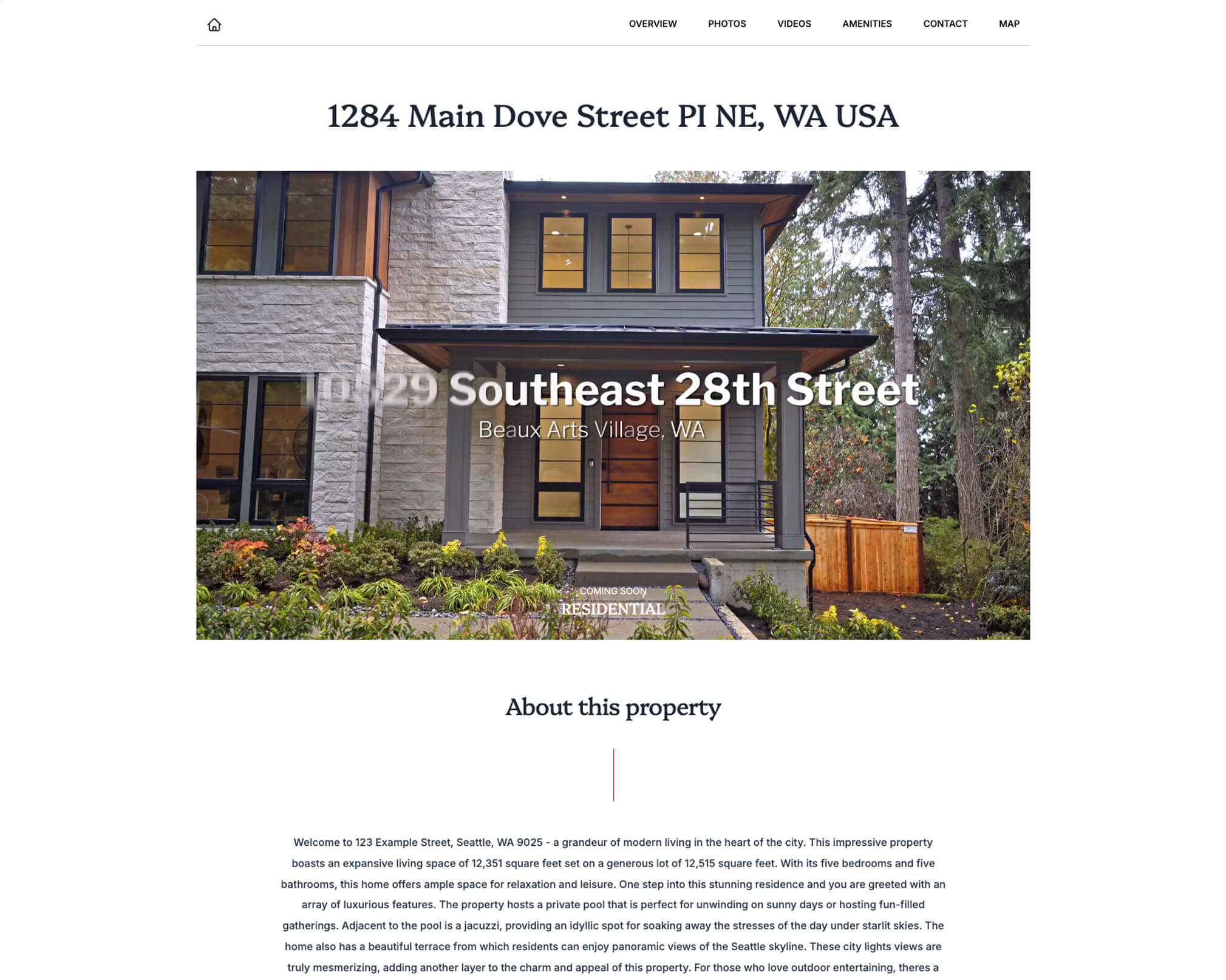 Marlow website template preview