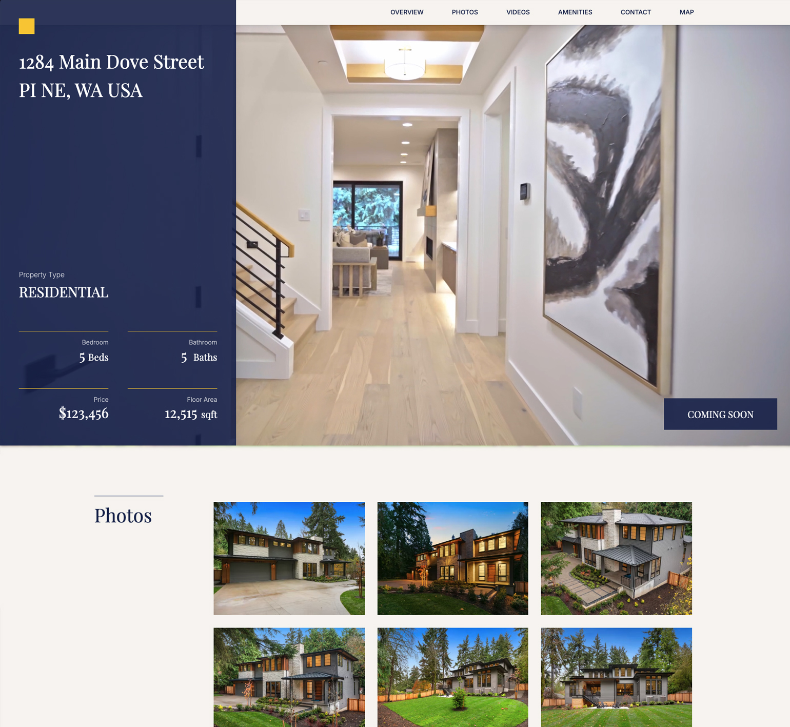Hampton website template preview